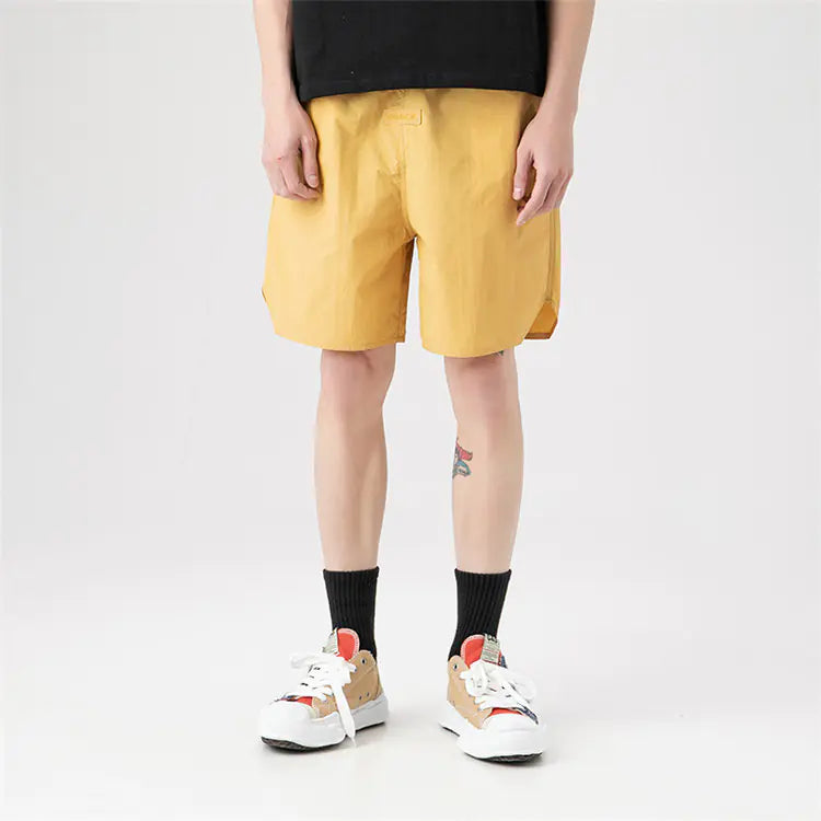 New Basic Style Solid Color Five-Point Pants