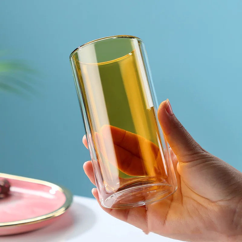 Double-Layer Transparent Glass Coffee Cup