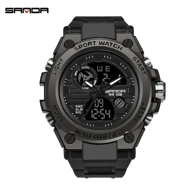 Luminous Chronograph Digital Watch for Leisure Use