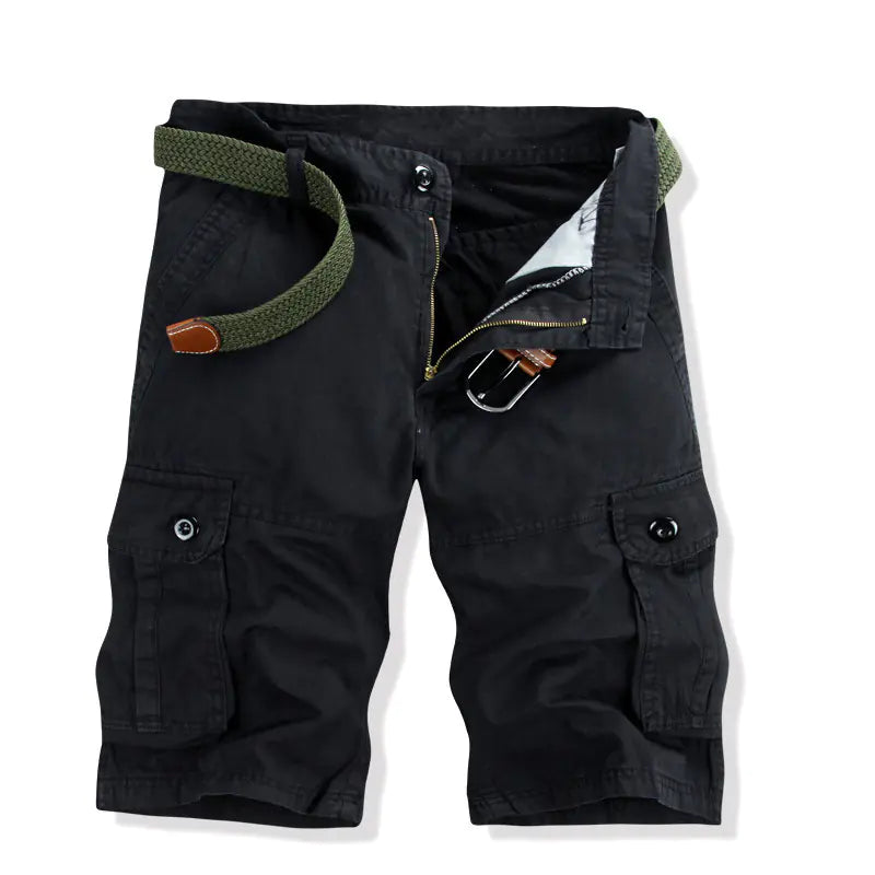 Men's Casual Cotton Cargo Shorts with Big Pockets
