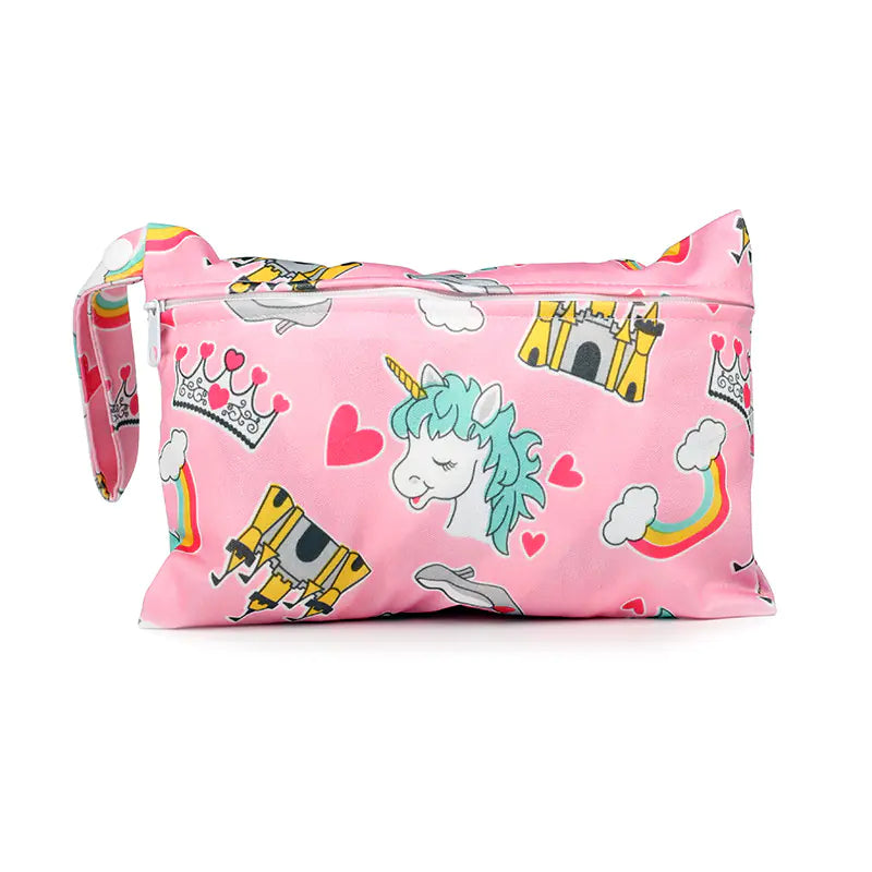 Cartoon Mini Zipper Diaper Bag & Makeup Cotton Pouch