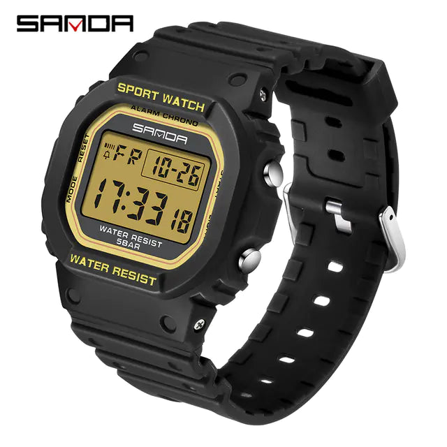 Men's Military LED Digital Sports Running Stopwatch Watch