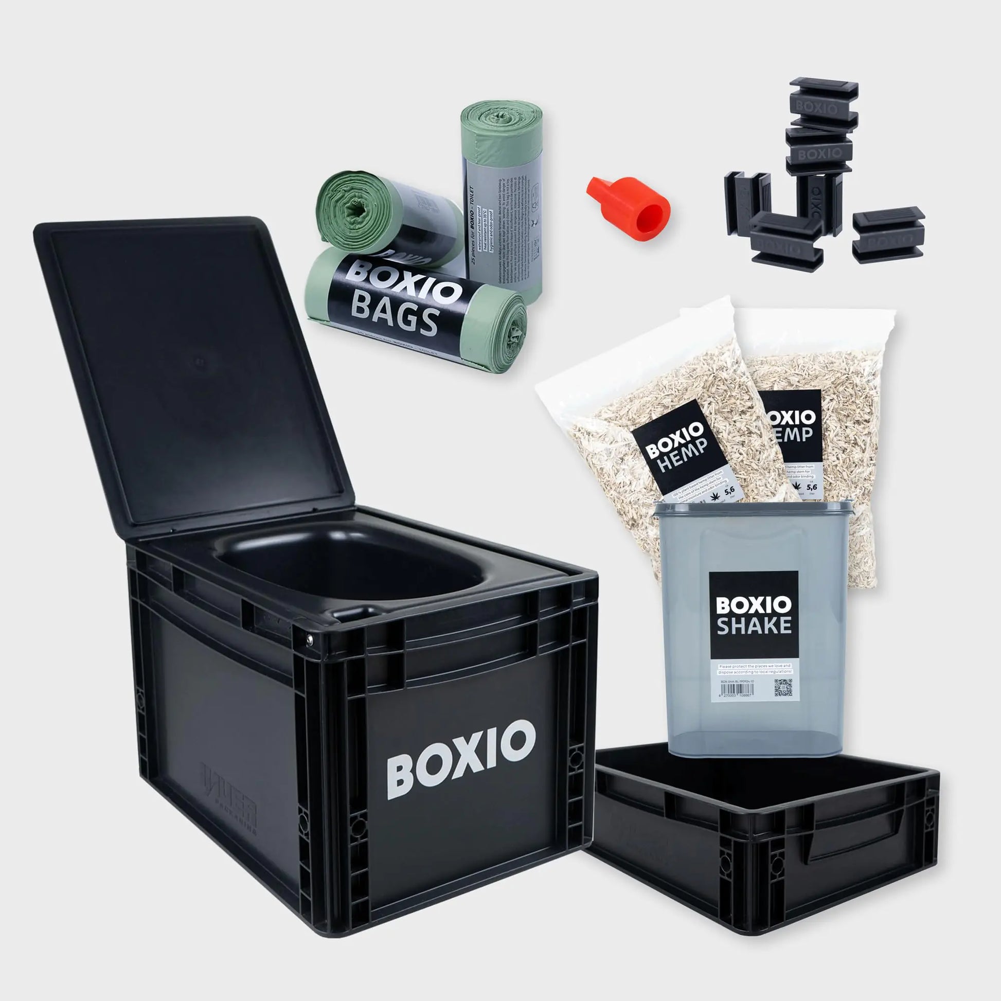 BOXIO Toilet MAX+ Starter Kit portable camping toilet composting toilet 15.7" x 11.8" x 11.0" Made in Germany