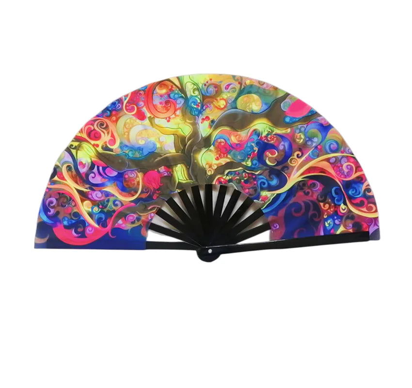 Fluorescent Bamboo Hand Fan