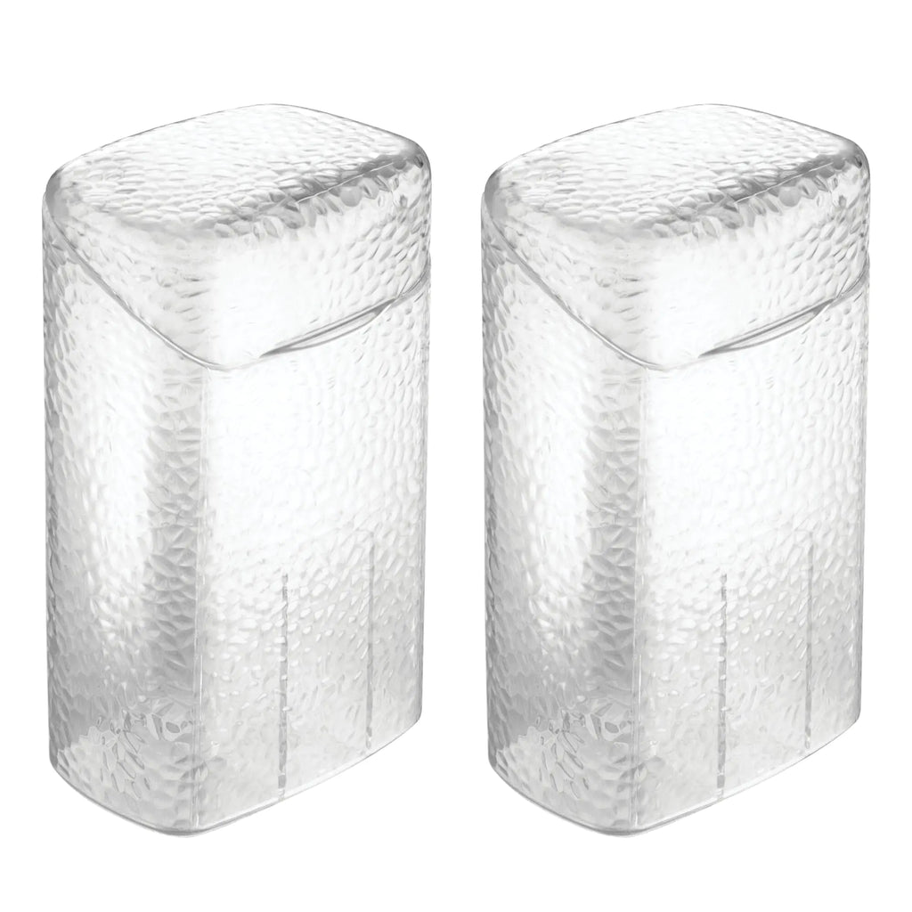 iDesign 53450 Rain Toothbrush Holder Dental Center for Toothpaste Electric Toothbrush Water Flosser Bathroom Countertop Organizer Clear