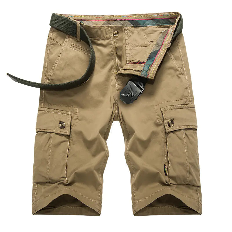 Men's Casual Cotton Cargo Shorts with Big Pockets