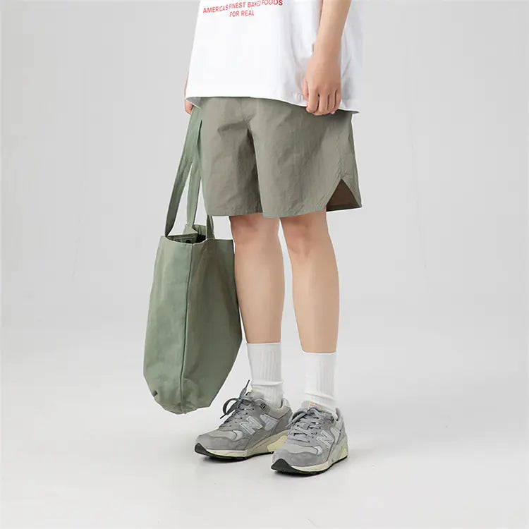 New Basic Style Solid Color Five-Point Pants