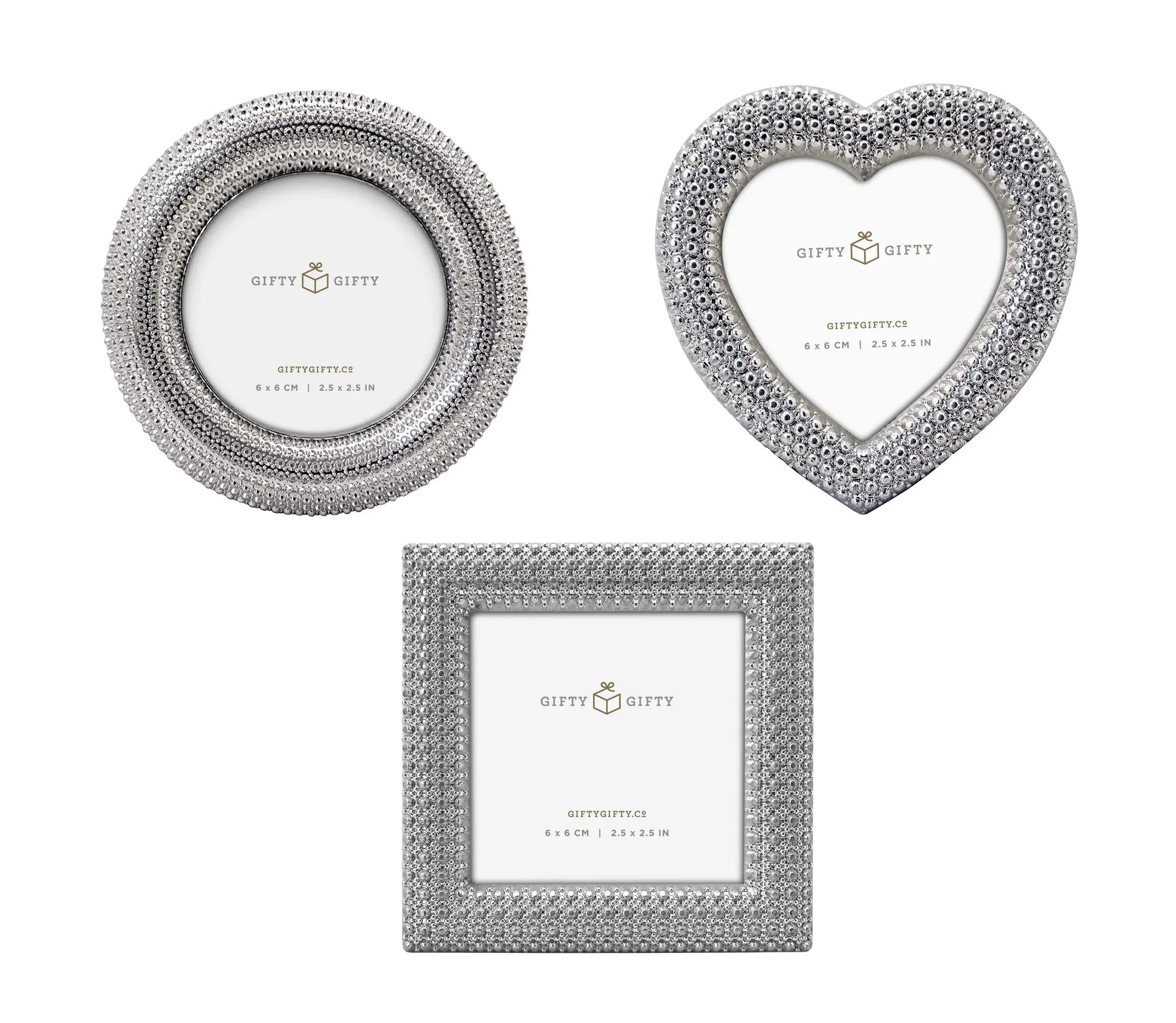 GIFTY GIFTY Classic Small Picture frame Set of 3 Cute Mini Photo Frame Set 2.5x2.5 inch for Tabletop Display Desk Picture Frame Perfect for Christams Home Decor Wedding Graduation Milestone Photos -