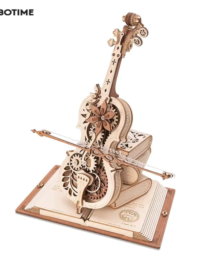 Magic Cello 3D Wooden Puzzle Music Box