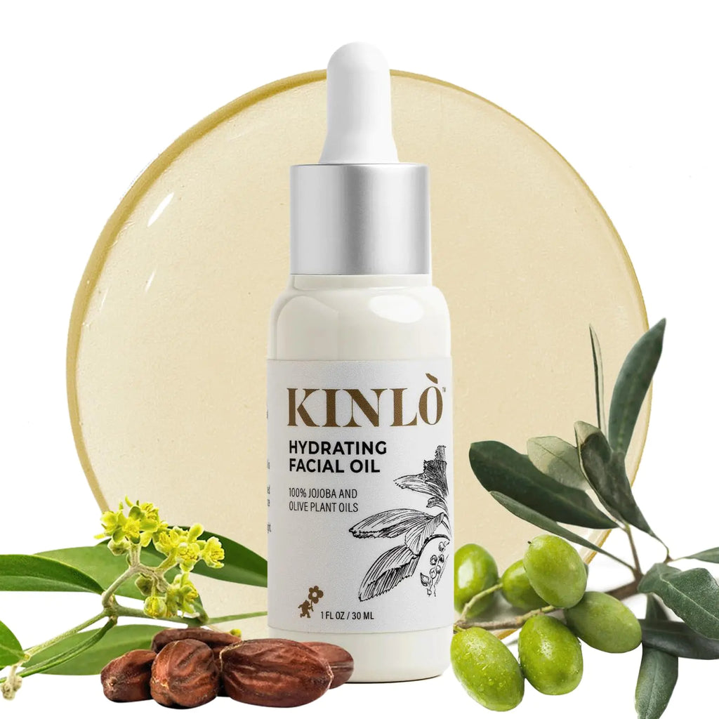 Kinlo Hydrating Face Oil Jojoba oil Olive oil with Vitamin E Face Oil Moisturizer Deep Hydration Nourishing. 1 fl oz facial oil for gua sha massage oil face moisturizer