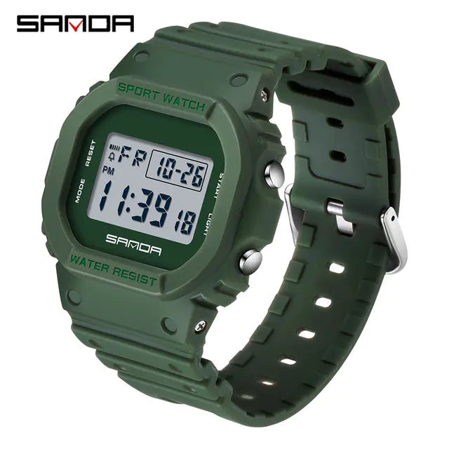 Men's Military LED Digital Sports Running Stopwatch Watch