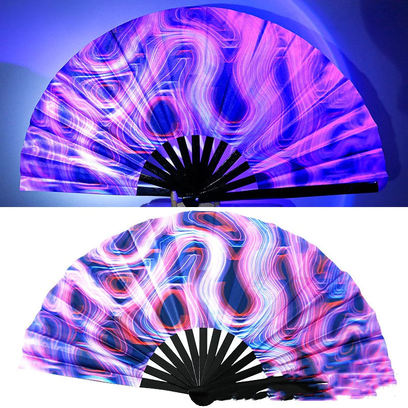Fluorescent Bamboo Hand Fan