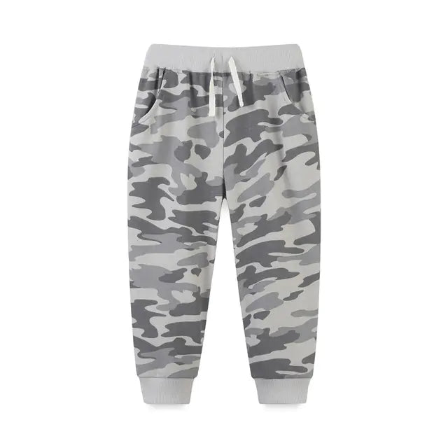 Camouflage Boys Sweatpants with Drawstring for Toddlers