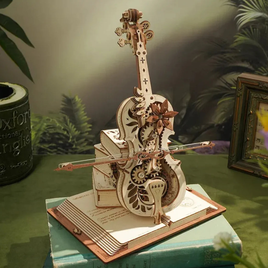Magic Cello 3D Wooden Puzzle Music Box