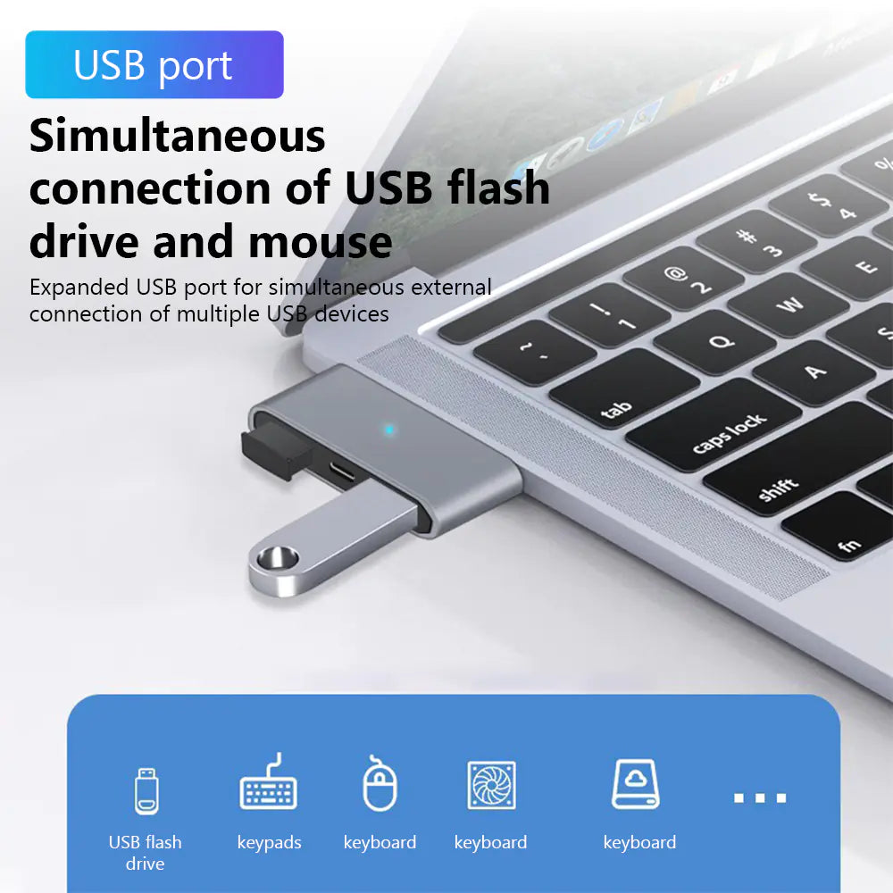 3-in-1 Type C Docking Station with USB 3.0 and OTG