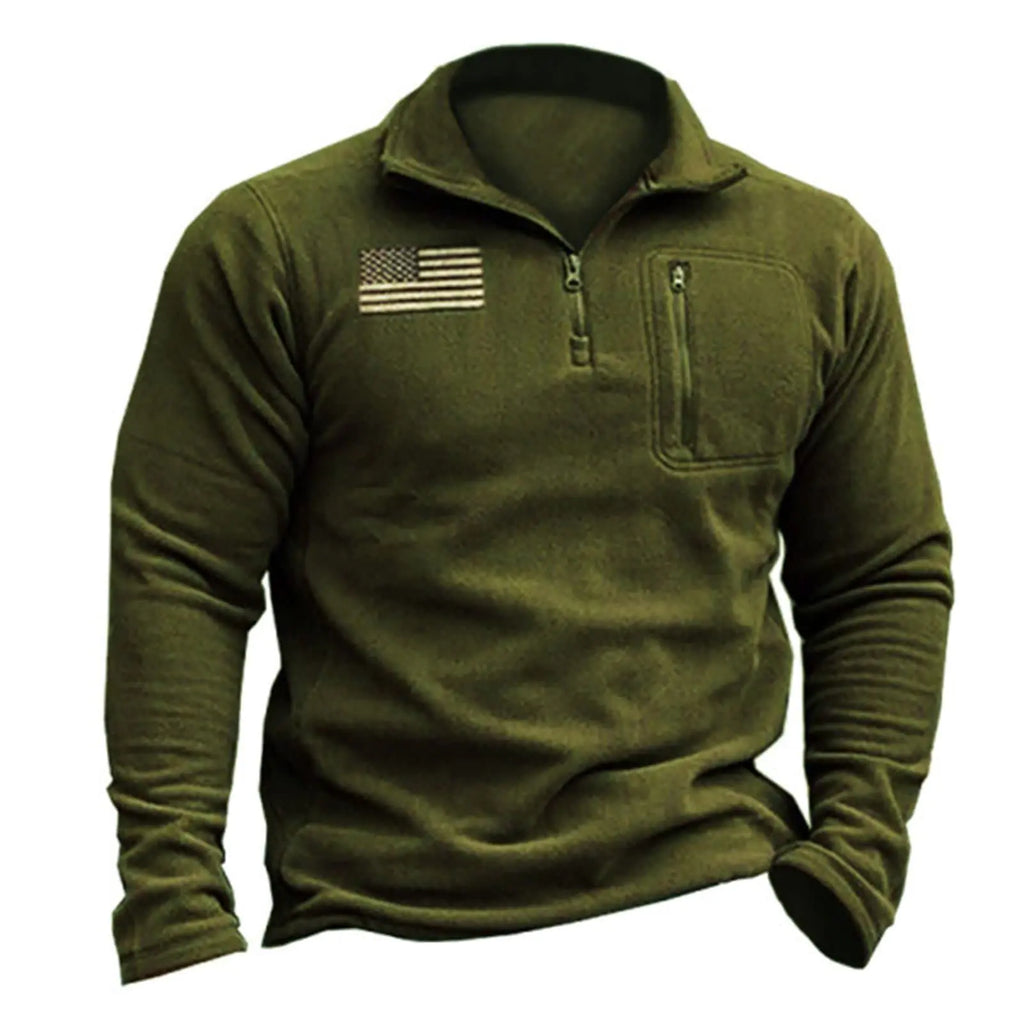 Beotyshow Mens Military Tactical Fleece Jacket Polar Soft Warm Quarter Zip Pullover