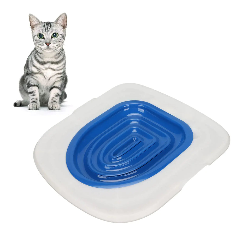 Jiawu Cat Toilet Training Kit Cat Toilet Training System Cat Training Kit System for Toilet Teach Cat to Use Toilet Professional Kitty Toilet Trainer Urinal Seat with Extra Tray (#1)
