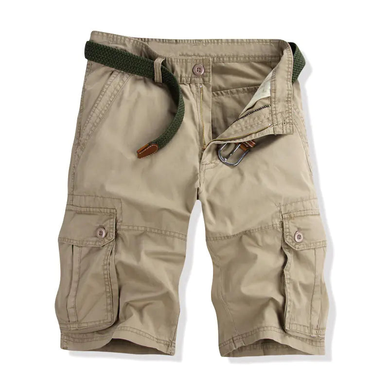 Men's Casual Cotton Cargo Shorts with Big Pockets