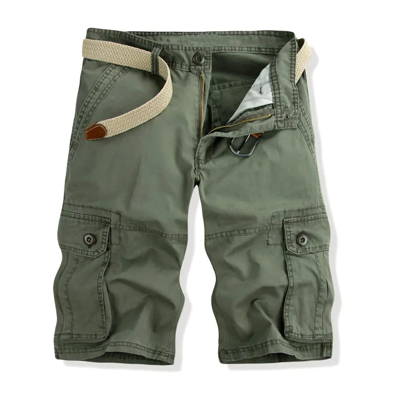 Men's Casual Cotton Cargo Shorts with Big Pockets