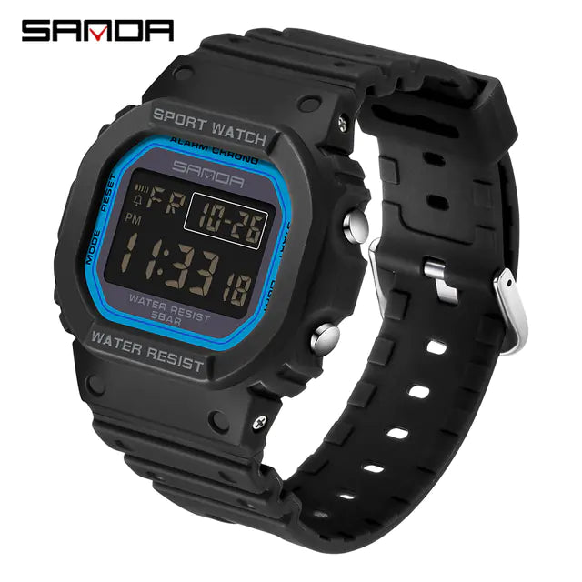 Men's Military LED Digital Sports Running Stopwatch Watch