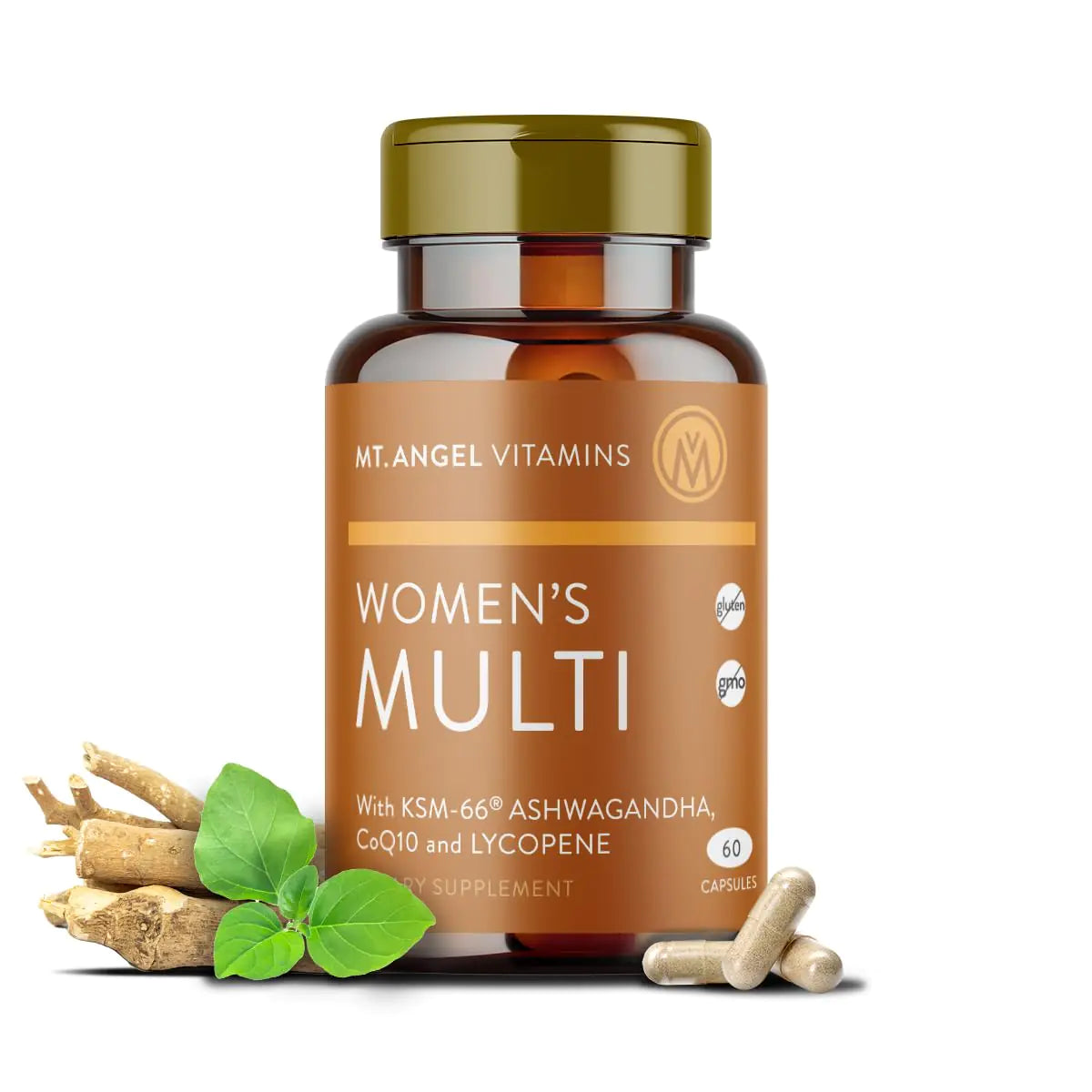 Mt. Angel Vitamins - Daily Womens Multivitamin - Adult Formula with Iron Calcium KSM-66 Ashwaganda and a Potent Proprietary Herbal Blend of The Best Womens Vitamins - 60 Count Capsules