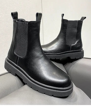 Men's High-Top Thick-Soled Martin Boots for Every Look