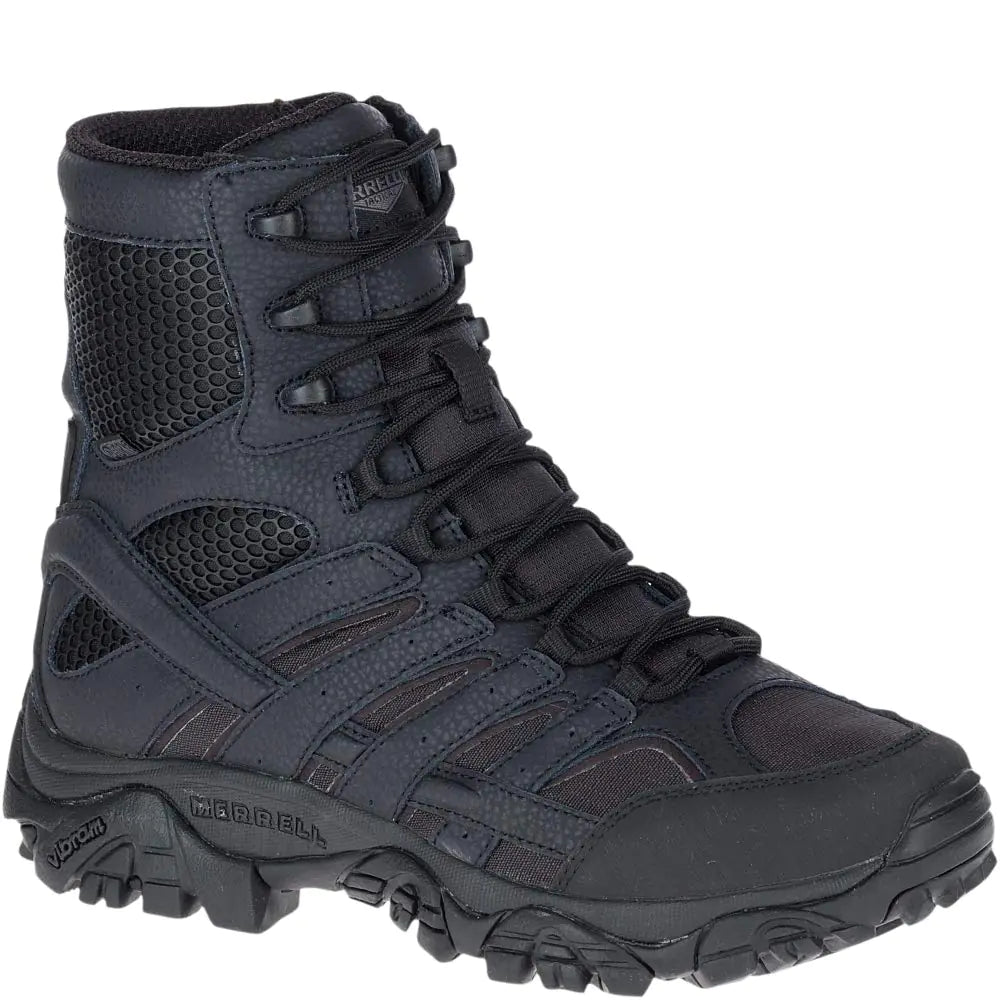 Merrell Mens Jungle Moc Leather Slip Resistant Military and Tactical Boot Black 11.5 Wide