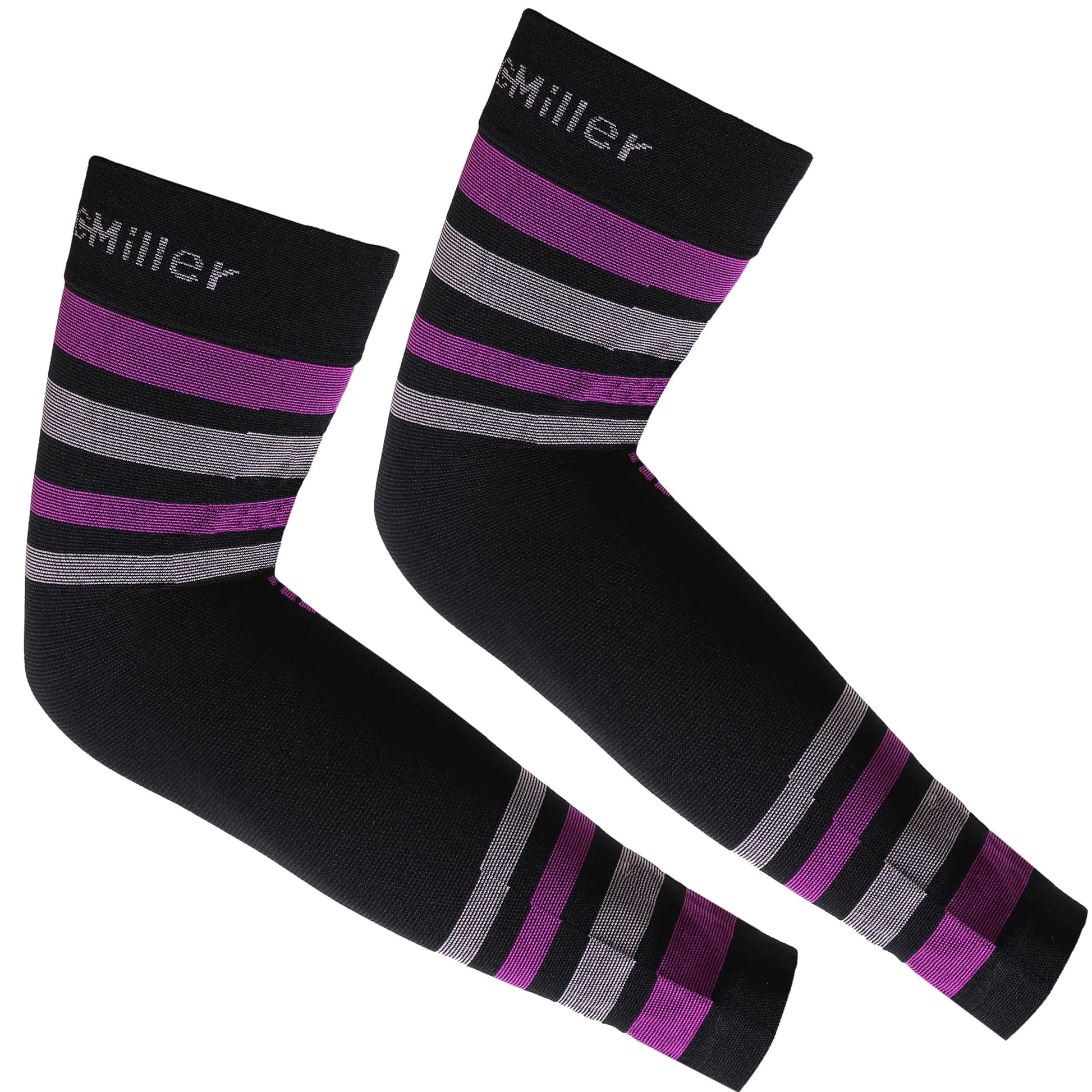 Doc Miller Compression Sleeves for Arms Women 15-20 mmHg Arm Compression Sleeves Men Compression Sleeve For Pain Relief from Lymphedema Tendonitis 1 Pair Medium Violet Pink Arm Sleeves for Men