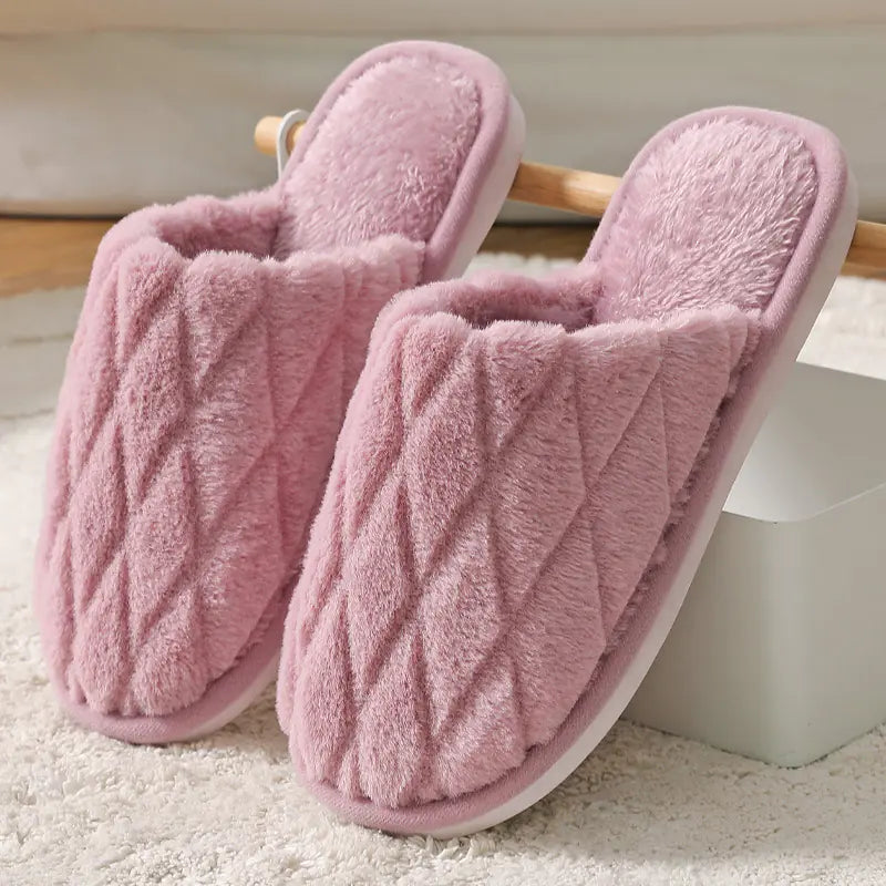 Men's Warm Waterproof Plush Slippers