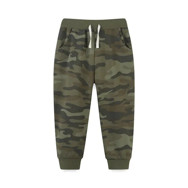 Camouflage Boys Sweatpants with Drawstring for Toddlers