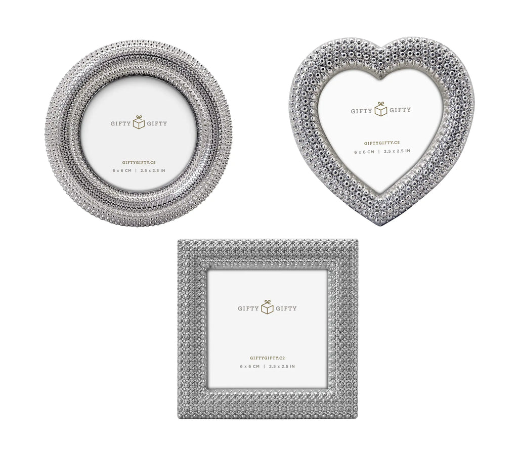 GIFTY GIFTY Classic Small Picture frame Set of 3 Cute Mini Photo Frame Set 2.5x2.5 inch for Tabletop Display Desk Picture Frame Perfect for Christams Home Decor Wedding Graduation Milestone Photos -