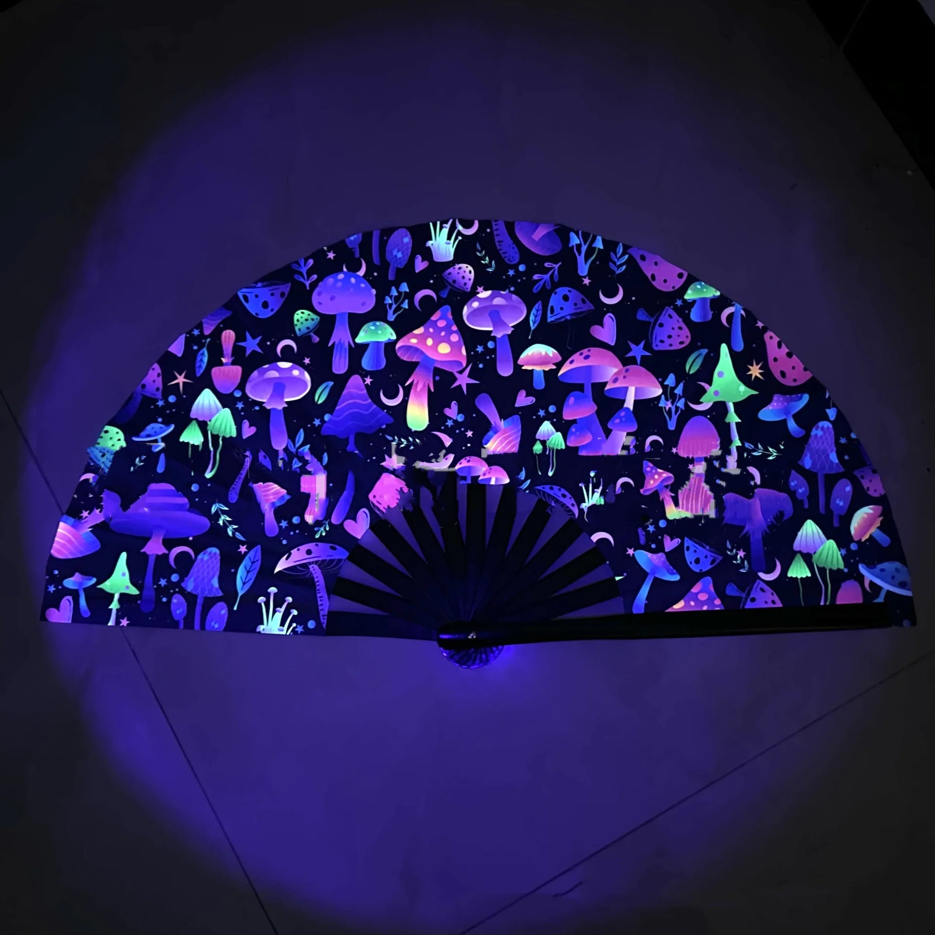 Fluorescent Bamboo Hand Fan