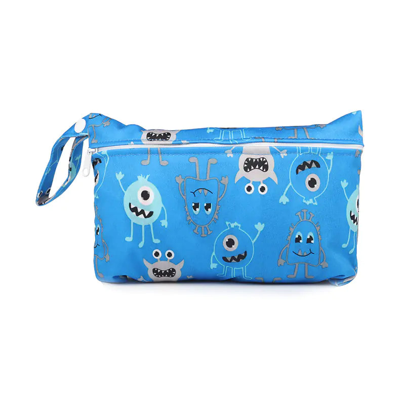 Cartoon Mini Zipper Diaper Bag & Makeup Cotton Pouch