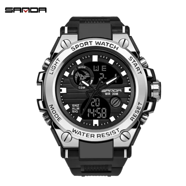 Luminous Chronograph Digital Watch for Leisure Use
