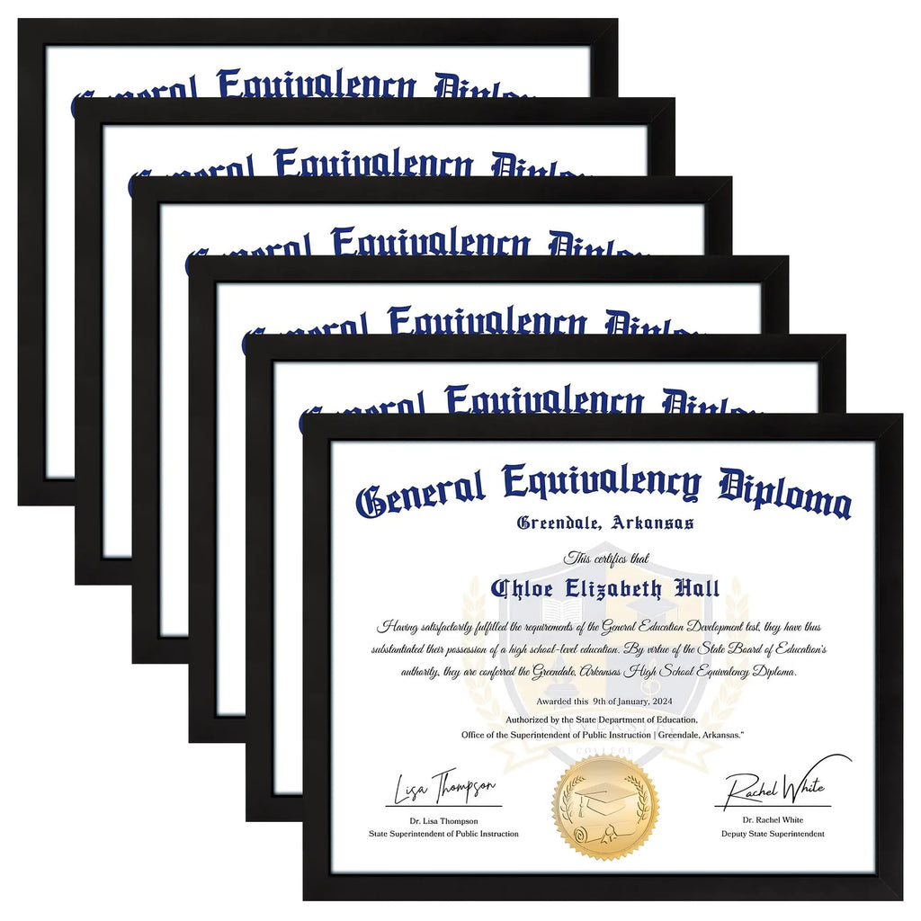 FIXSMITH 8.5x11 Diploma Frame Black Picture Frame with Clear Plexiglass 2 Pack Certificate Frame for Wall Display 8.5x11 Document Frame High School Diploma Frame