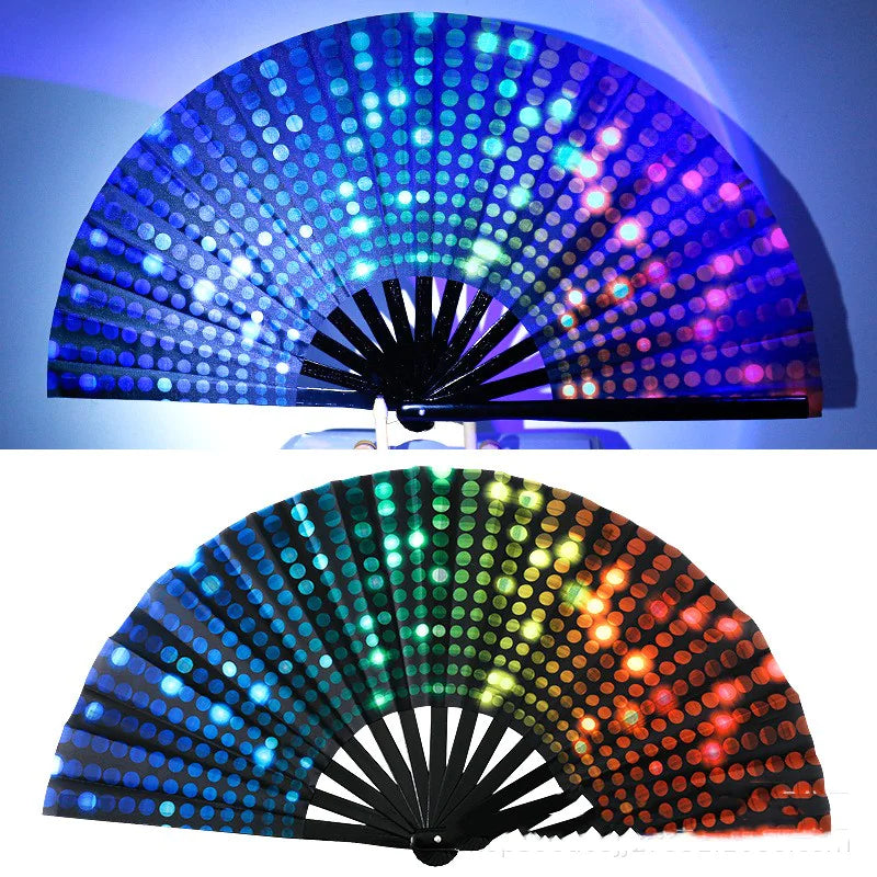 Fluorescent Bamboo Hand Fan