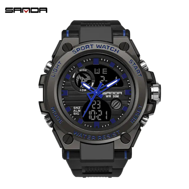 Luminous Chronograph Digital Watch for Leisure Use