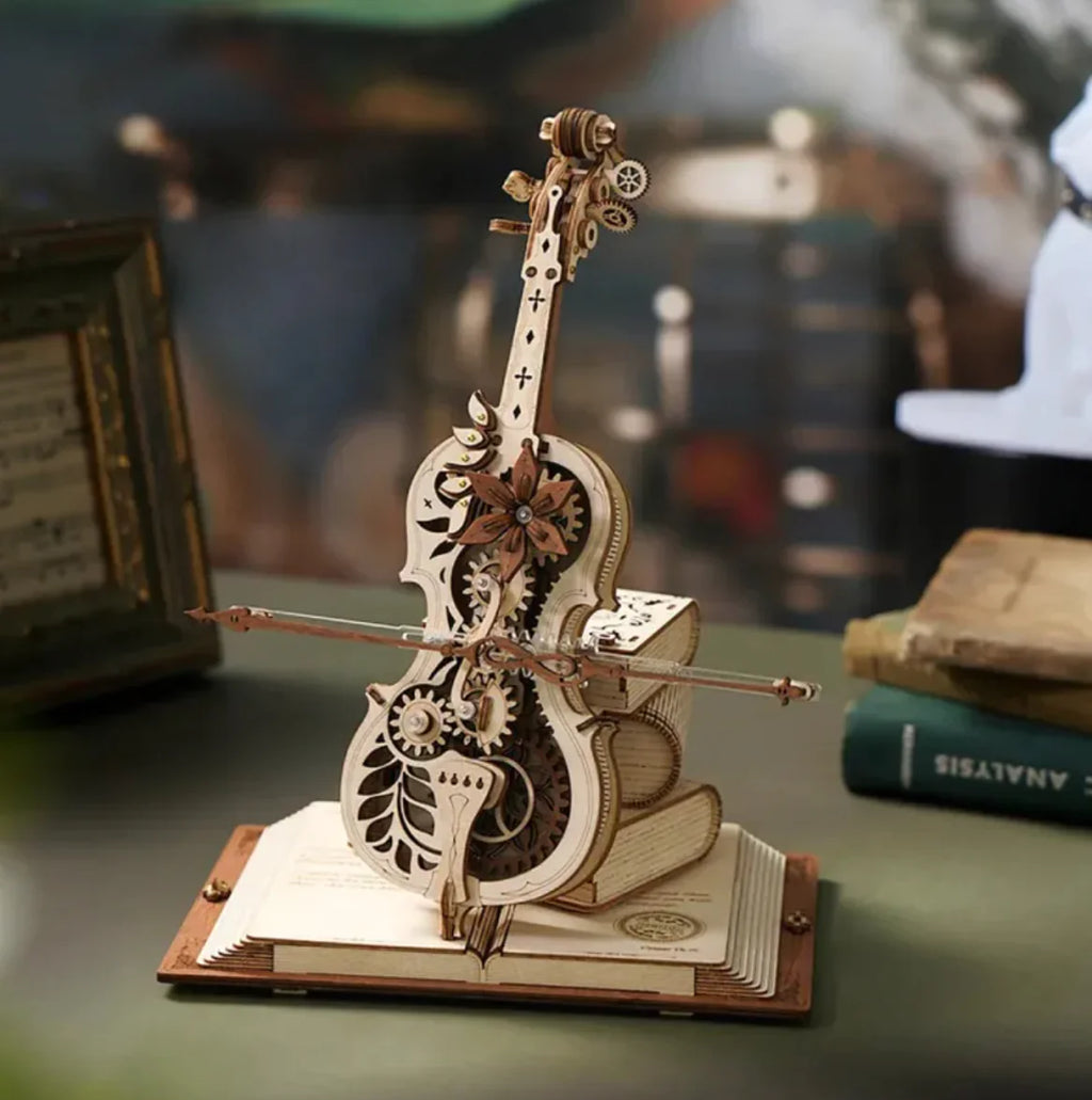 Magic Cello 3D Wooden Puzzle Music Box