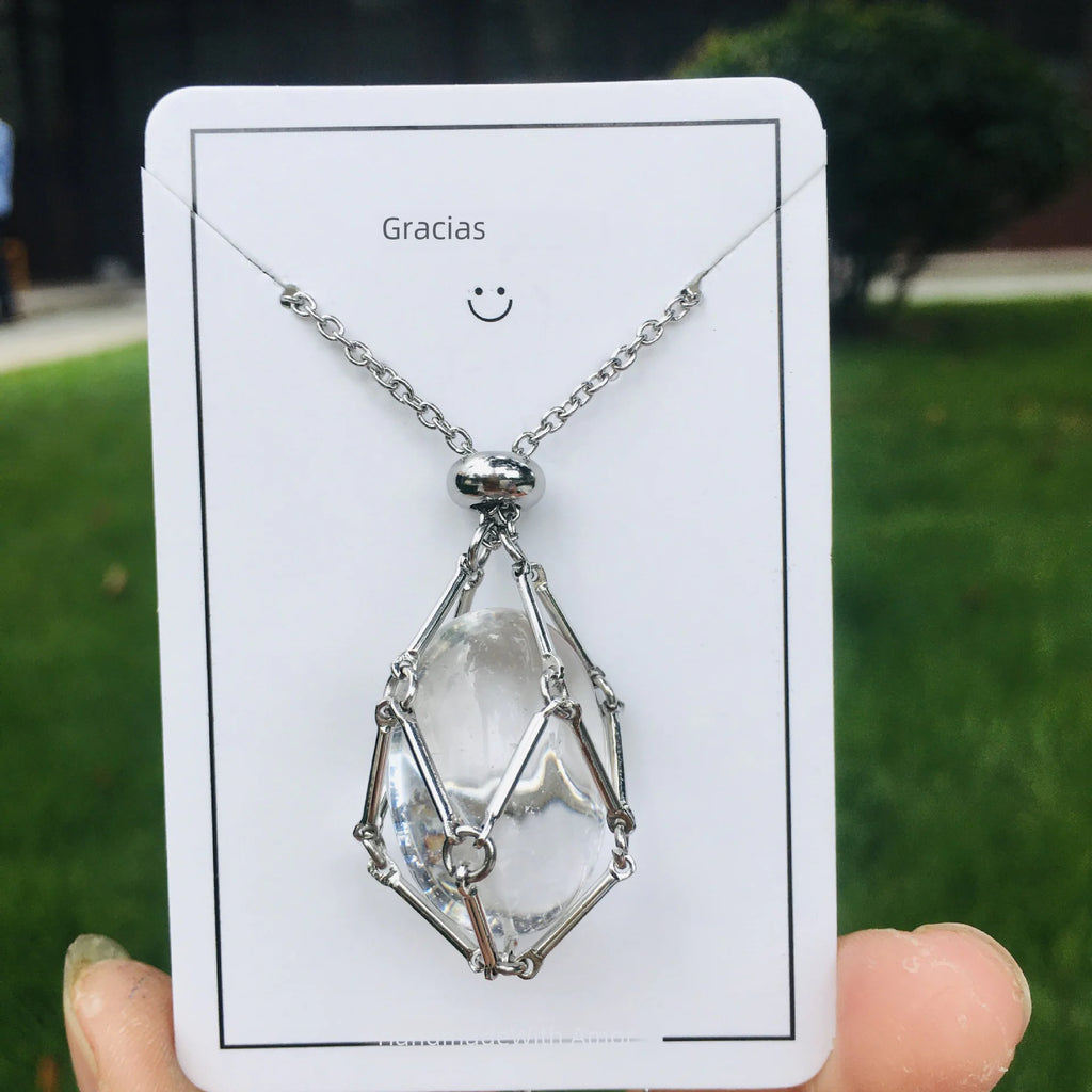 Crystal Raw Stone Pendant Necklace