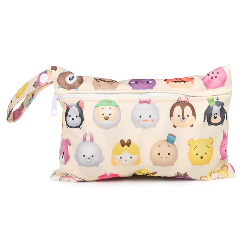 Cartoon Mini Zipper Diaper Bag & Makeup Cotton Pouch