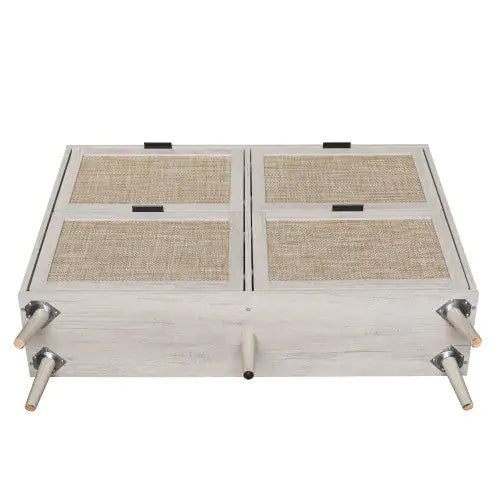 4-door Shoe Rack, Free-standing Modern Shoe Cabinet For Entrance