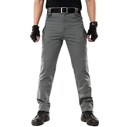 Flexcamo - Tactical Waterproof Pants，Texwix Tactical Pants，Mens Stretch Hiking Work Cargo with Multi Pockets (GreenLarge)