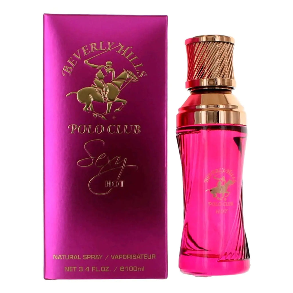 Beverly Hills Polo Club SEXY HOT - Cologne for Women with Notes of Amber & Vanilla - Sweet & Seductive Fragrance Scent - Eau De Toilette Spray 3.40fl.oz / 100ml (Packaging May Vary)