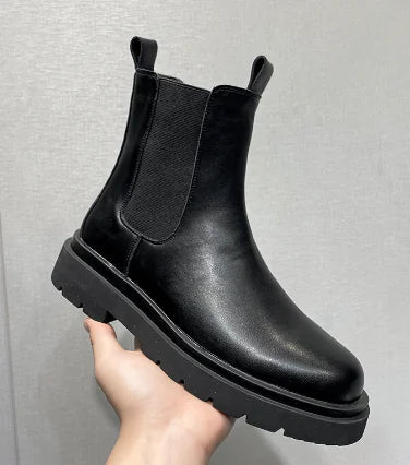 Men's High-Top Thick-Soled Martin Boots for Every Look