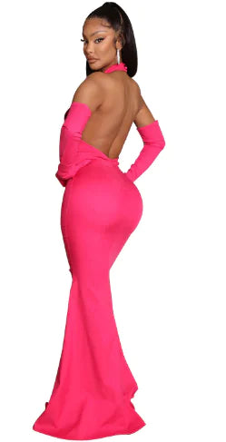 Backless Hollow-out Halter Dress for Women