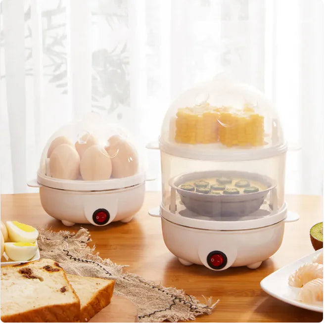 Double-Layer Stainless Steel Egg Poacher – Multifunctional Mini Cooker