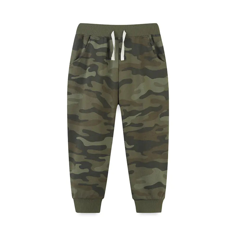 Camouflage Boys Sweatpants with Drawstring for Toddlers