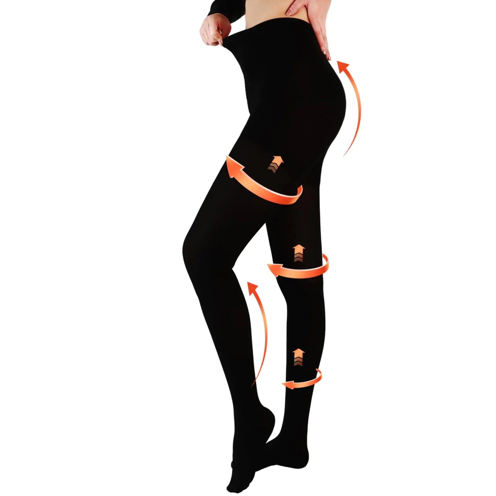 Compression Pantyhose for Women & Men 20-30 mmHg Closed Toe Support Hose for Women Medical Graduated Compression Stockings Leggings Tights for Varicose Veins Edema(Black 4XL)