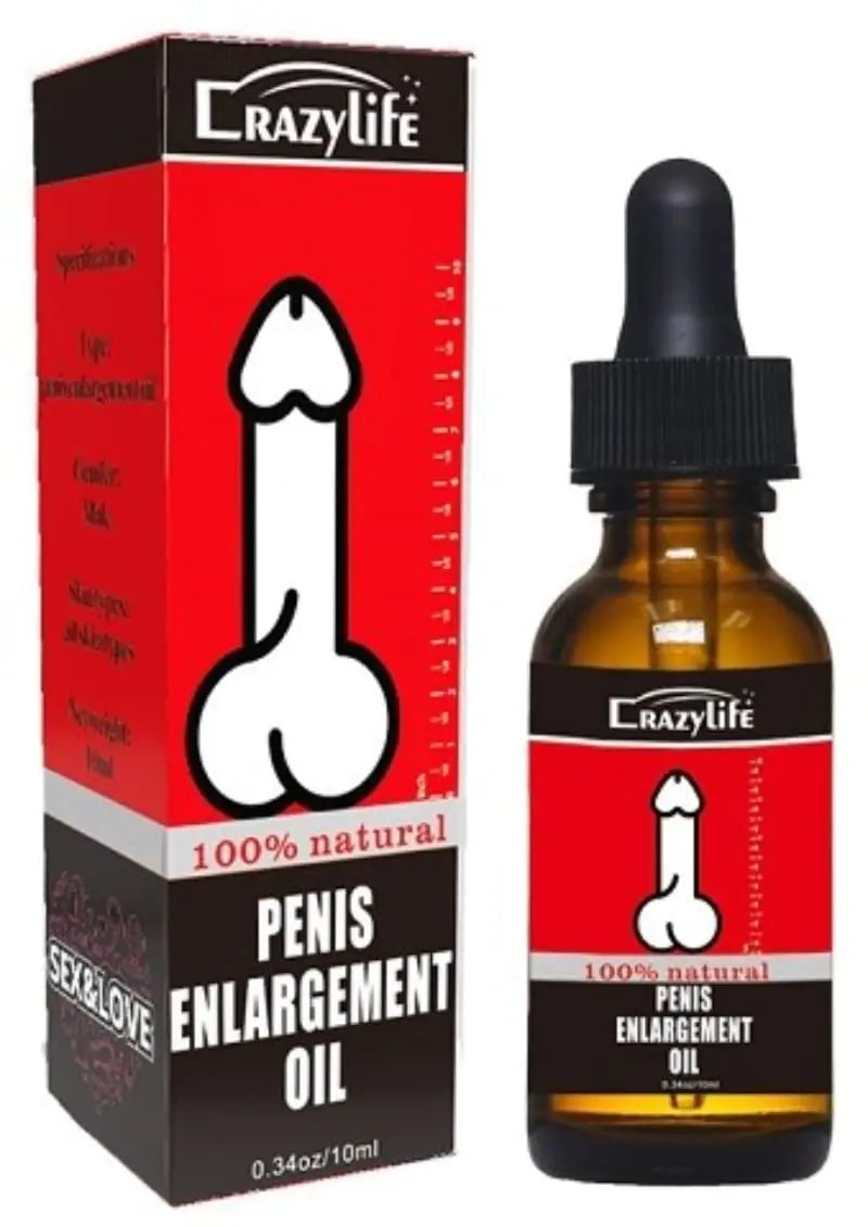 Massage Oil for Men Male Enlarge Oil Herbal Growth Oil Fast Big Thick Long by CrazyLife Enlargement Oil for Men Increase 10ML