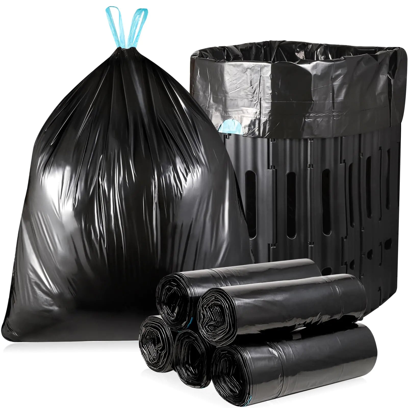 50 Pack Portable Toilet Bags 8 Gallon Camping Toilet Bags Toilet Waste Bags Leak-Proof Potty Liners Trash Bags for Outdoor Camping Toilet BucketTraveling RV Trip